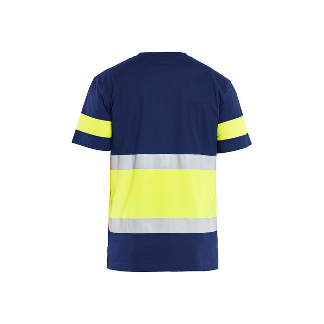 High Vis T-shirt Marineblau/Gelb 4XL