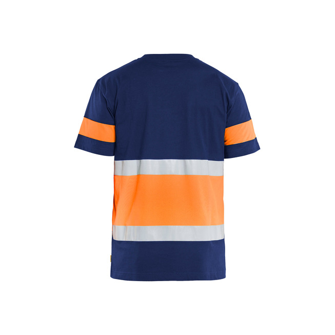 High Vis T-Shirt Marineblau/Orange M