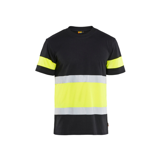 High Vis T-Shirt Schwarz/Gelb 4XL