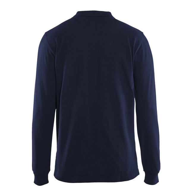 Langarm Polo Shirt Marineblau XL