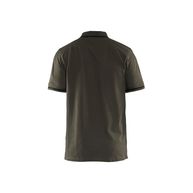 Polo Shirt Dunkel Olivgrün/Schwarz 4XL
