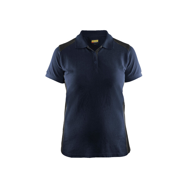 Damen Polo Shirt Dunkel Marineblau/Schwarz XL