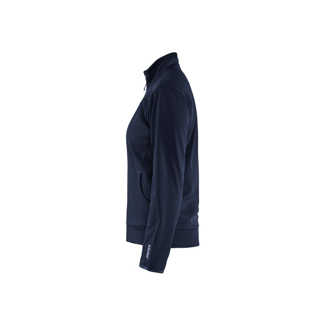 Damen Sweatshirt mit Reißverschluss Dunkel Marineblau/Schwarz L