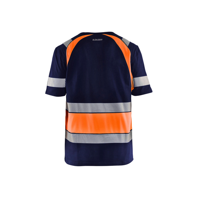 High Vis T-Shirt Marineblau/Orange XXL
