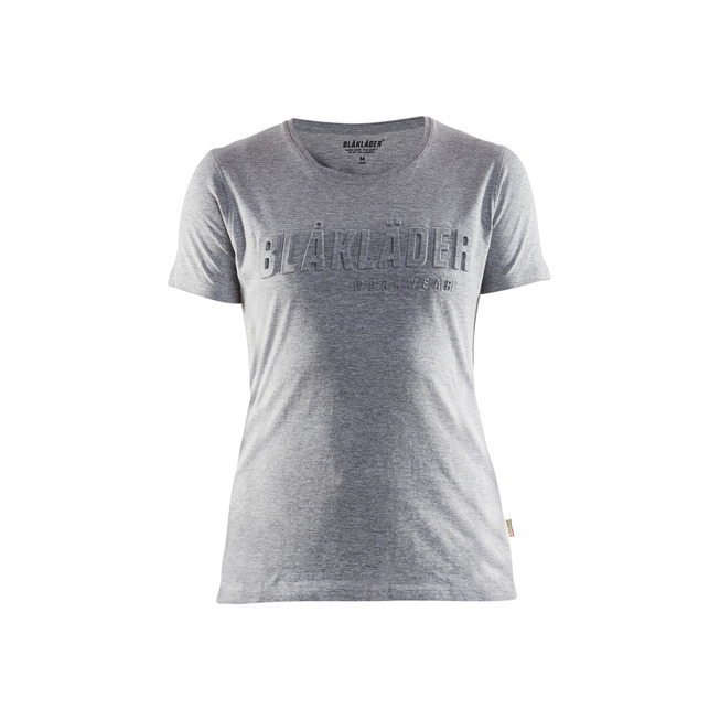 Damen T-Shirt 3D Grau Melange XXL