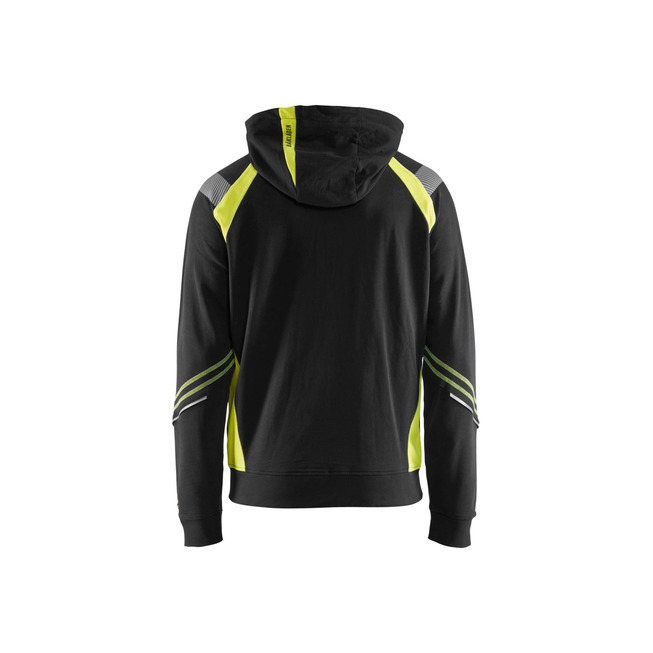 Sweatshirt mit Reißverschluss Schwarz/Gelb L