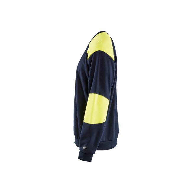 Flammschutz Sweatshirt Marineblau/ High Vis Gelb XXL