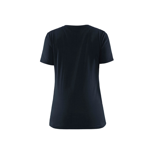 Damen T-Shirt Dunkel Marineblau/Schwarz XXL