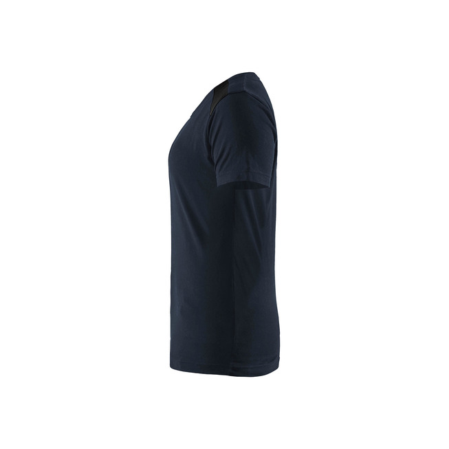 Damen T-Shirt Dunkel Marineblau/Schwarz L