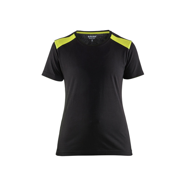 Damen T-Shirt Schwarz/Gelb S