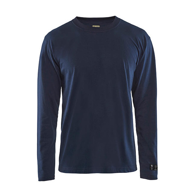Flammschutz langarm Shirt Marineblau 4XL