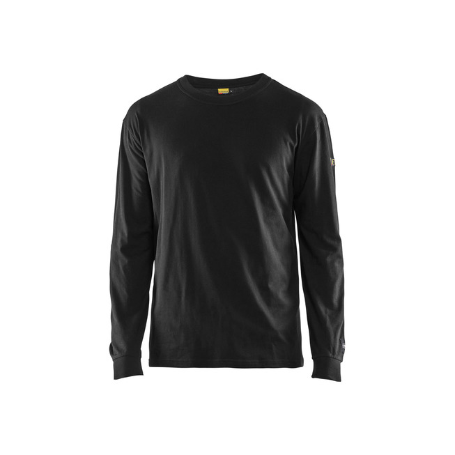 Flammschutz Langarm Shirt Schwarz 4XL