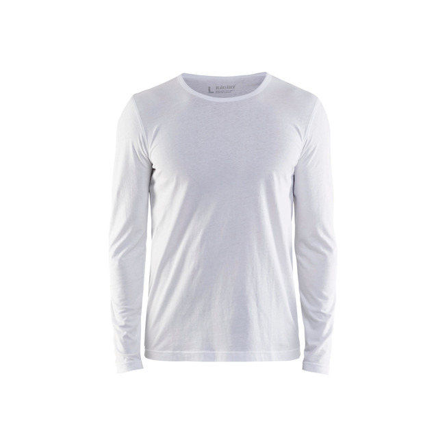 Langarm T-Shirt Weiß 4XL