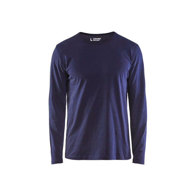 Langarm T-Shirt Marineblau 4XL