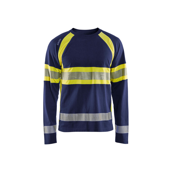 High Vis Shirt langärmelig Marineblau/Gelb S