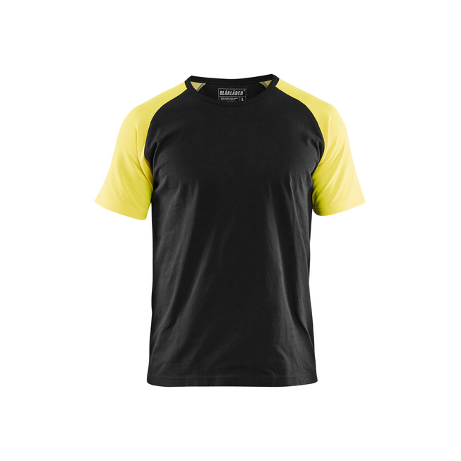 T-Shirt Schwarz/Gelb 4XL