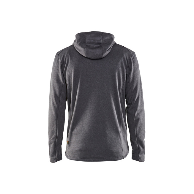 Kapuzensweater mit durchgänigem Reißverschluss Schwarz Melange XXL