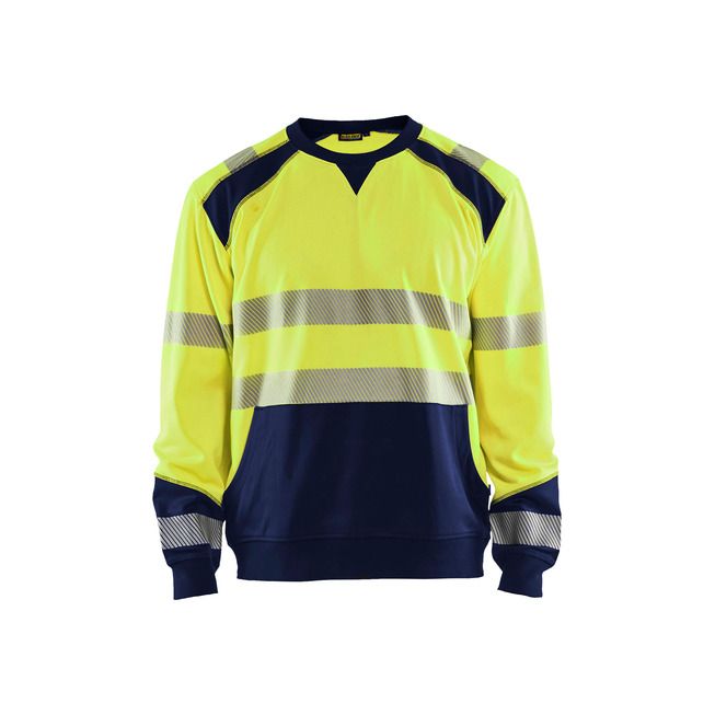 High Vis Sweatshirt High Vis Gelb/Marineblau XL