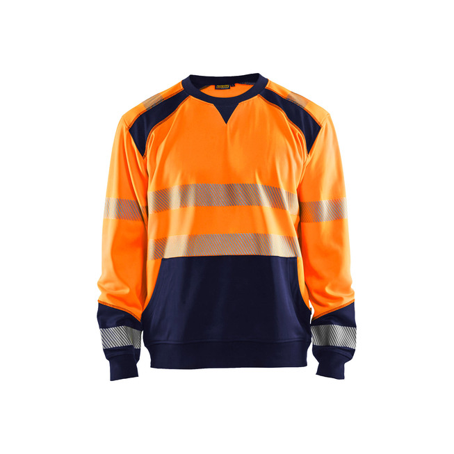 High Vis Sweatshirt High Vis Orange/Marineblau 4XL
