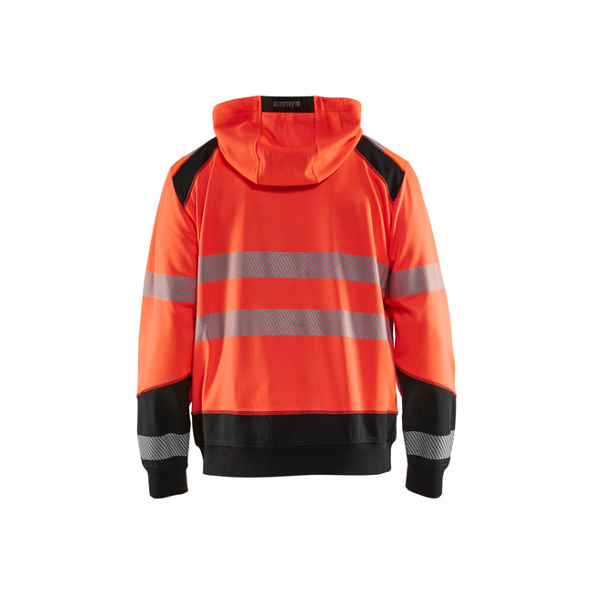 High Vis Kapuzensweater High Vis Rot/Schwarz XS