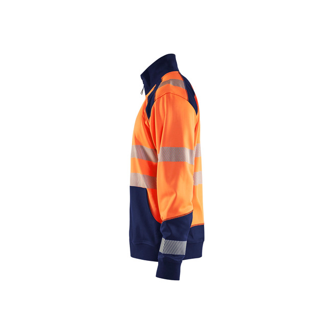 High Vis Sweatshirt mit Reißverschluss High Vis Orange/Marineblau XS