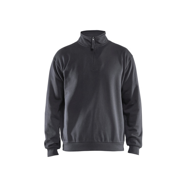 Sweatshirt Half-zip Grau 5XL