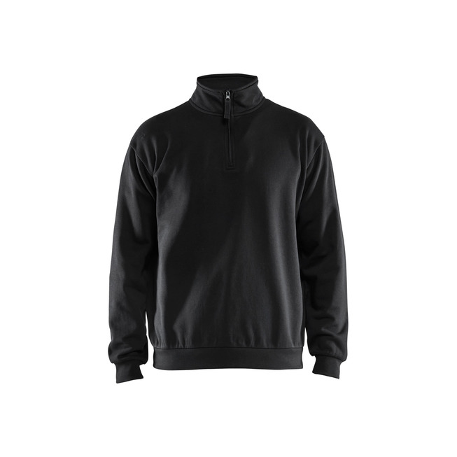 Sweatshirt Half-zip Schwarz 5XL