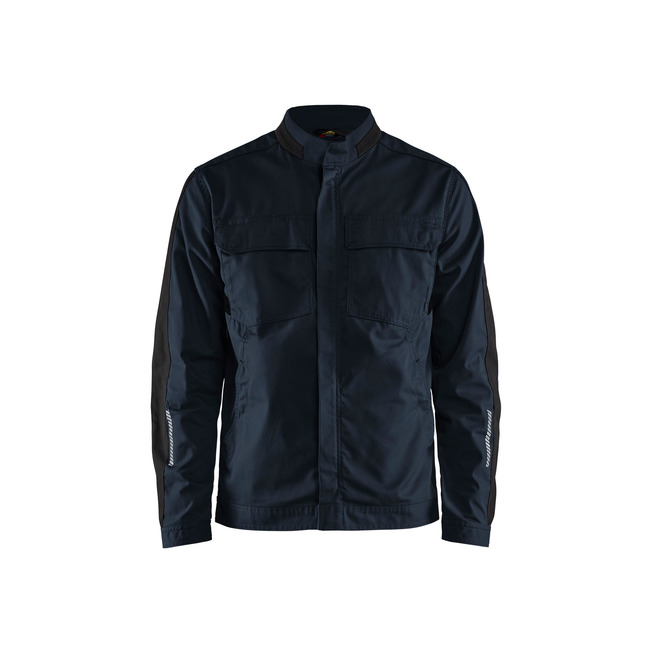 Industrie Jacke Stretch Dunkel Marineblau/Schwarz 4XL