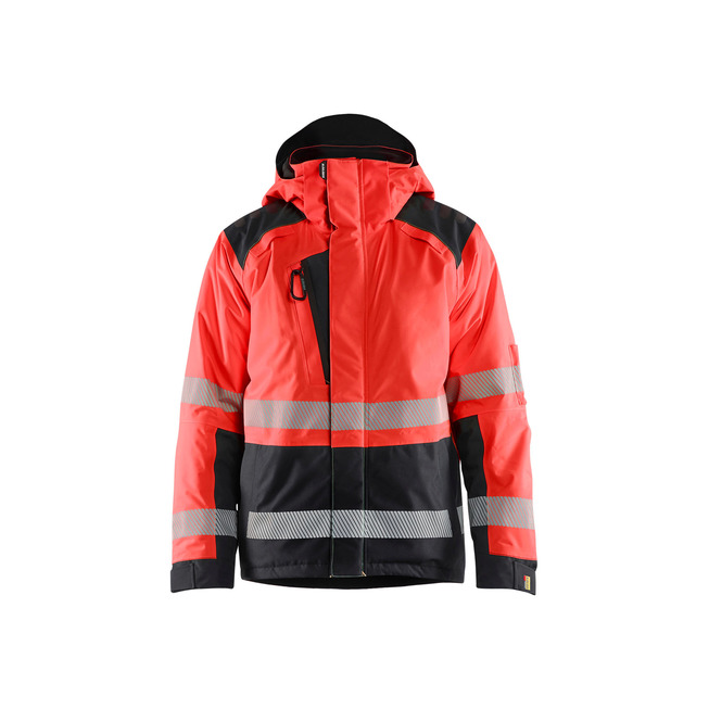 Hi-vis winter jacket High Vis Rot/Schwarz XL