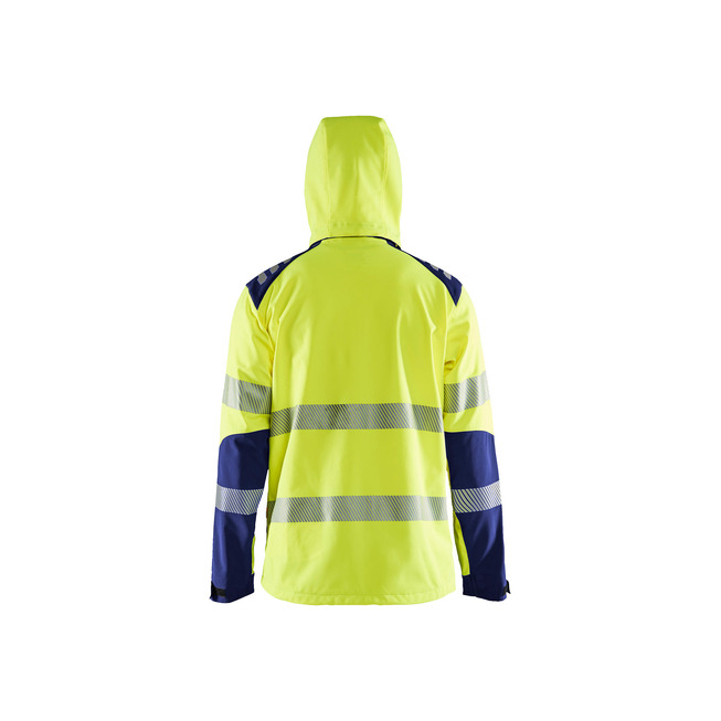 High Vis Softshell Jacke High Vis Gelb/Marineblau XL