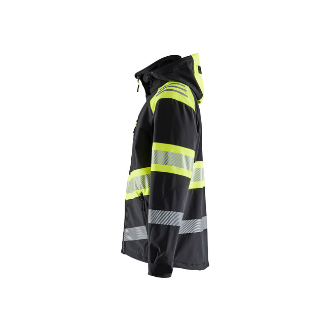 High Vis Softshell Jacke Schwarz/Gelb XS