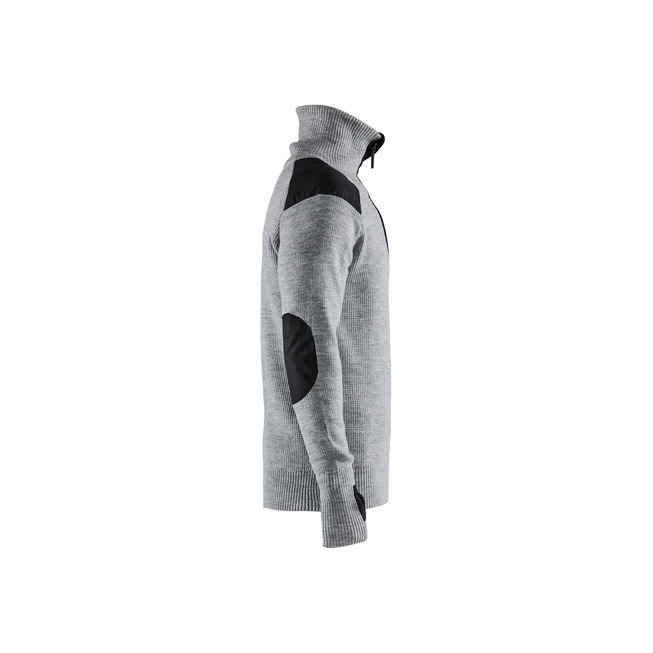 Wollsweater Grau Melange/Dunkelgrau S