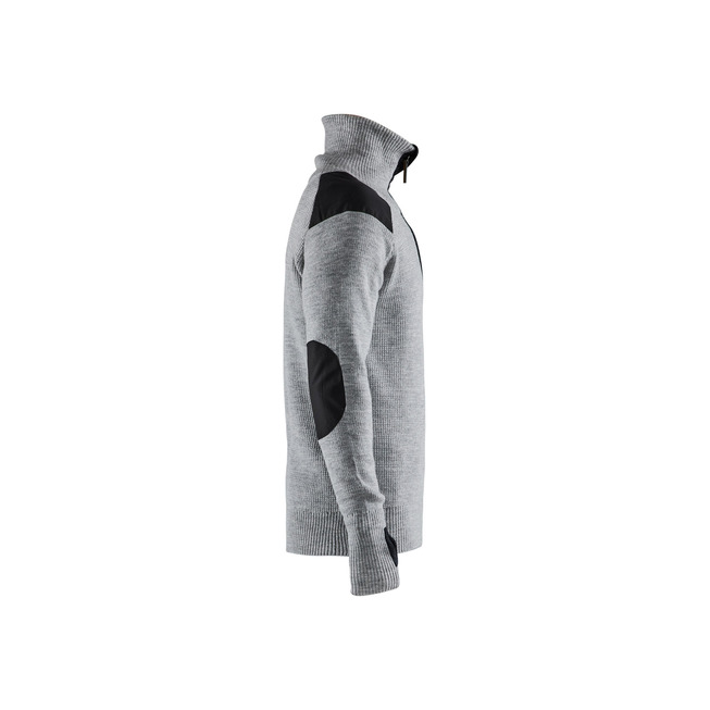 Wollsweater Grau Melange/Dunkelgrau XXL