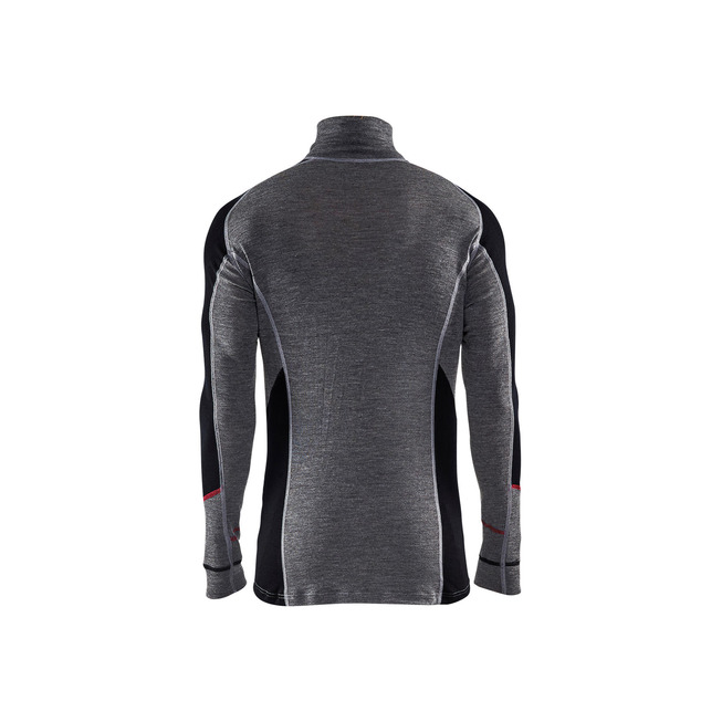 XWARM 100% MERINO Zip-neck Grey/Black S