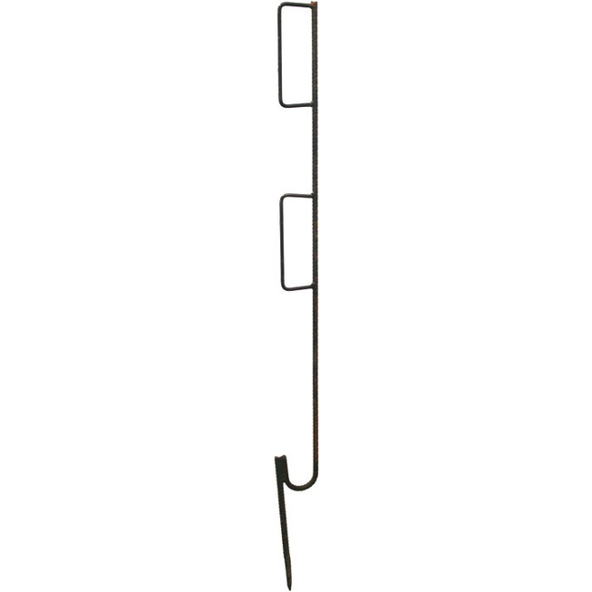Kovová záborová tyč, základní nátěr, se dvěma držáky latí