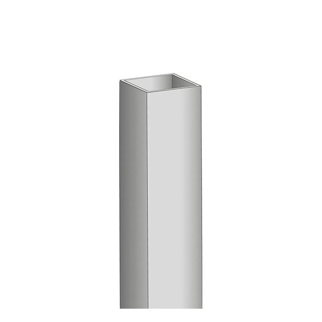 Aluminium Rohrsteher, 40 x 40 x 2000 mm für Universalfußplatte, in Verbindung mit Schilder