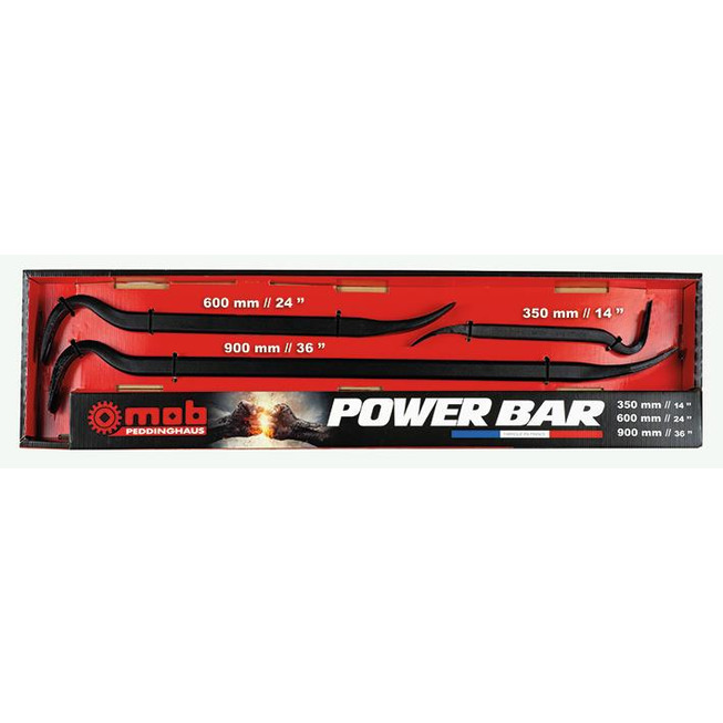 Nageleisen Power Bar Satz 14", 24" und 36" 350mm, 600mm und 900mm