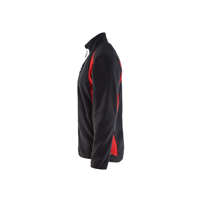 Fleecejacke Schwarz/Rot L