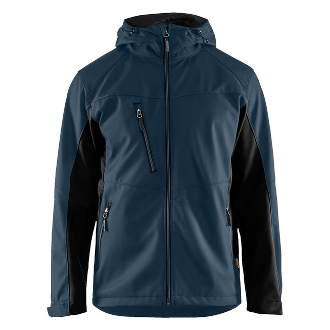 Softshell Jacke mit Kapuze Dunkel Marineblau/Schwarz XL