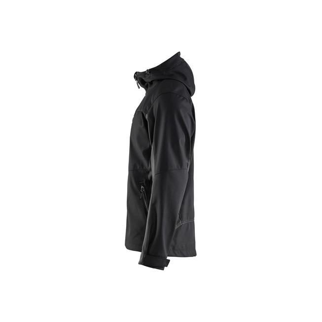 Softshell Jacke mit Kapuze Schwarz/Dunkelgrau XL