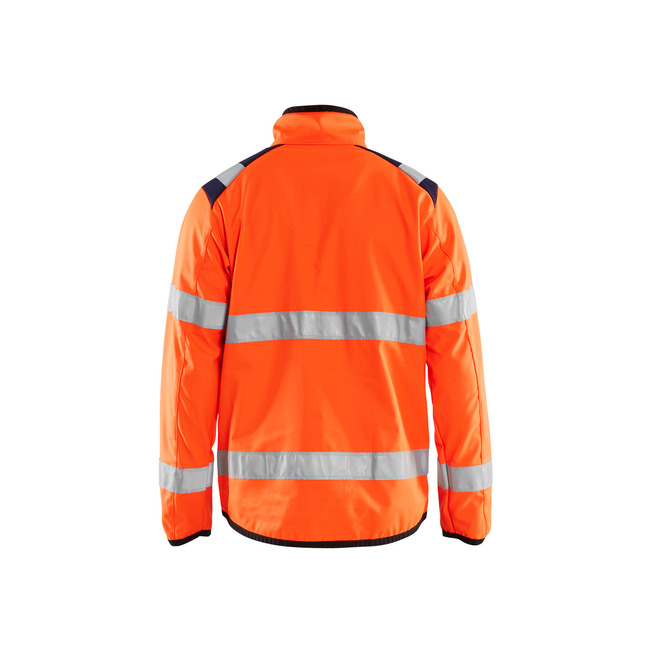 High Vis Softshell Jacke High Vis Orange/Marineblau XS