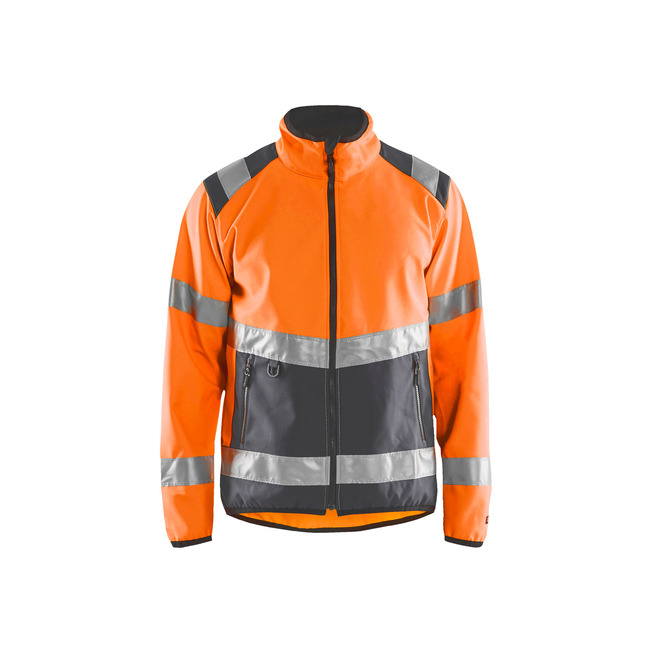 High Vis Softshell Jacke High Vis Orange/Mittelgrau 4XL