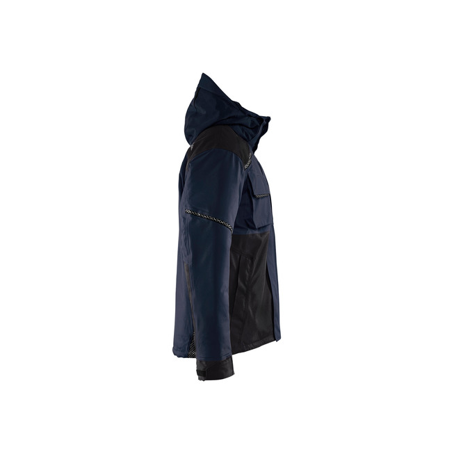 Winterjacke Dunkel Marineblau/Schwarz L