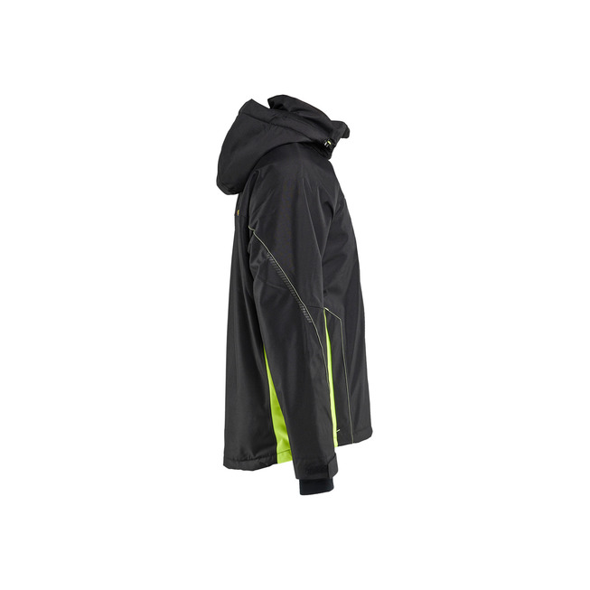 Leichte gefütterte Funktionsjacke Schwarz/Gelb XXL