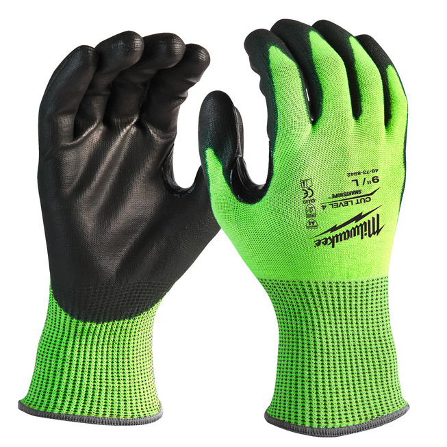 SCHNITTSCHUTZHANDS. 4/D 11/XXL HI-VIS