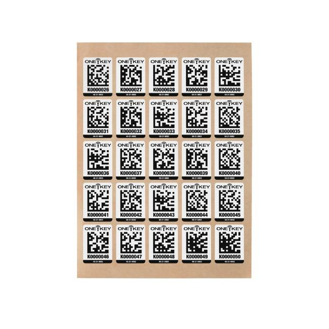AIDTLP QR-Code Sticker Plastik 100 Stück