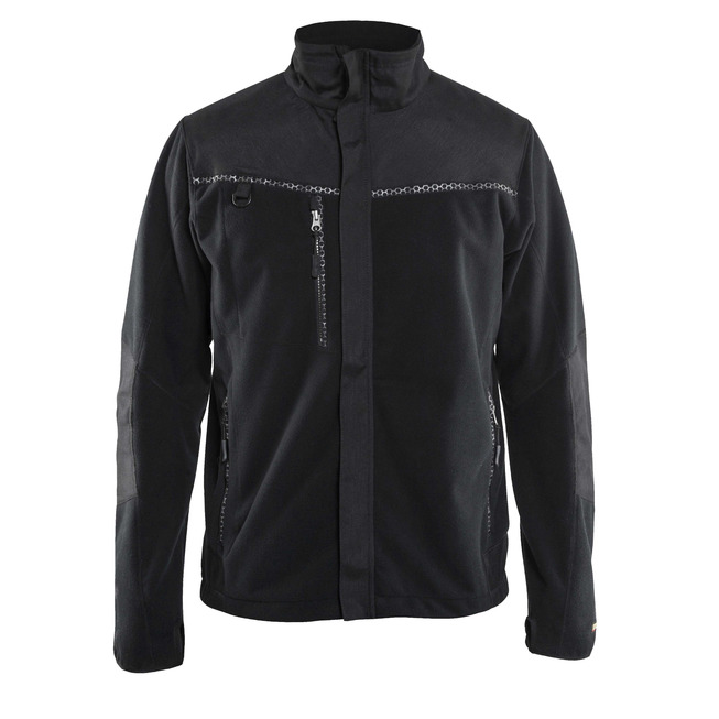 Winddichte Fleecejacke Schwarz XS