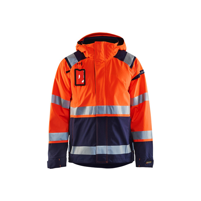 High Vis Shell Jacke High Vis Orange/Marineblau M