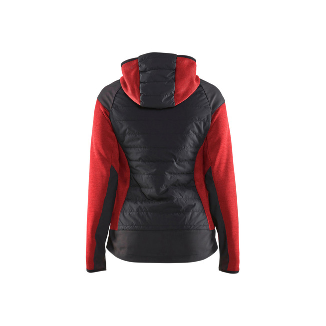 Damen Hybrid Jacke Rot/Schwarz S