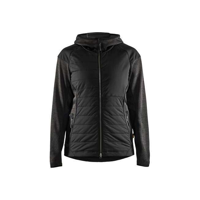 Damen Hybrid Jacke Dunkelgrau/Schwarz M